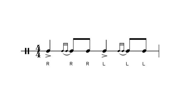 Berger 25 drum rudiment notation